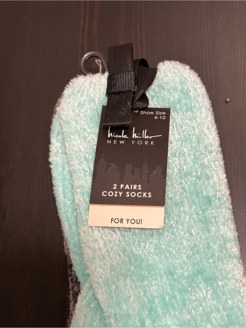 Nicole Miller Plush 2 pack Cozy Socks - Picture 3 of 3